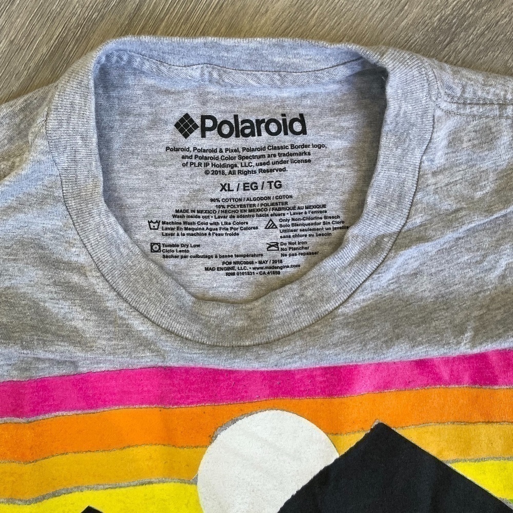 Heather Gray Polaroid Retro Landscape T-Shirt — image 3 of 4